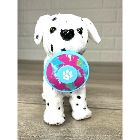 American Girl Doll Pet Poseable DALMATIAN PUPPY DOG Plush & Magnetic FRISBEE TOY - Picture 4 of 10